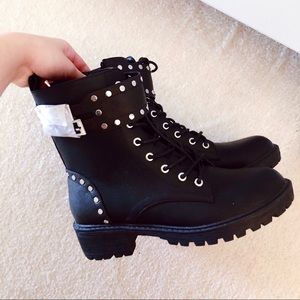Coconuts studded combat boots Clearance